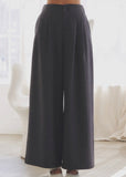Pintuck Wide Leg Pants