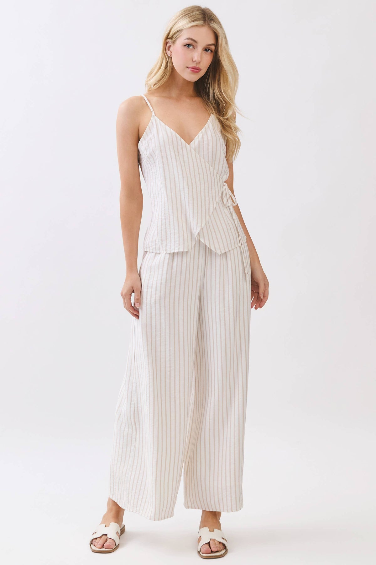 Stripe Wide Leg Pants