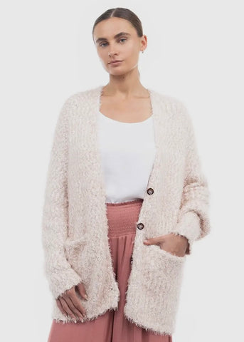 Fuzzy Cardigan Sweater