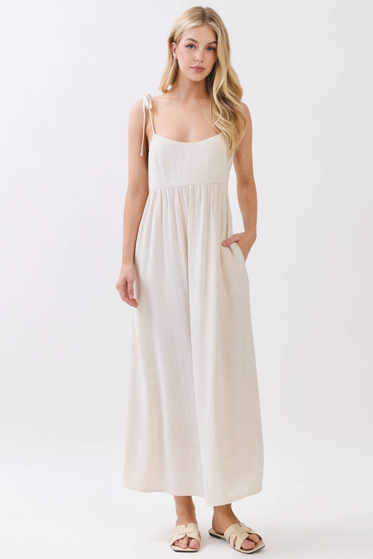 Solid Cami Midi Dress