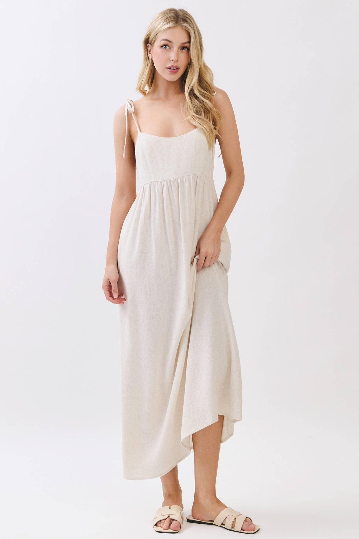 Solid Cami Midi Dress
