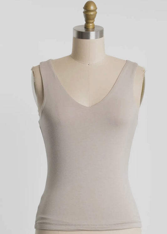 Double Layer V-Neck Tank