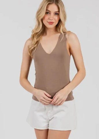 Double Layer V-Neck Tank