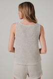 BOAT NECK AND HIGH WAIST SHORTS