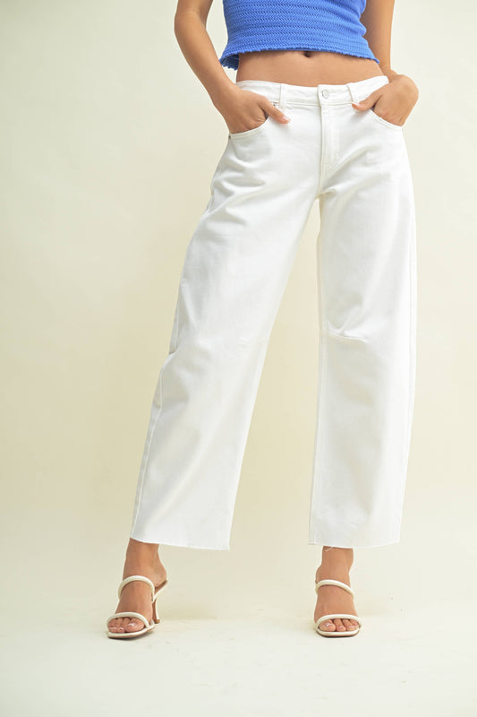 Mid-Rise Barrel Jean