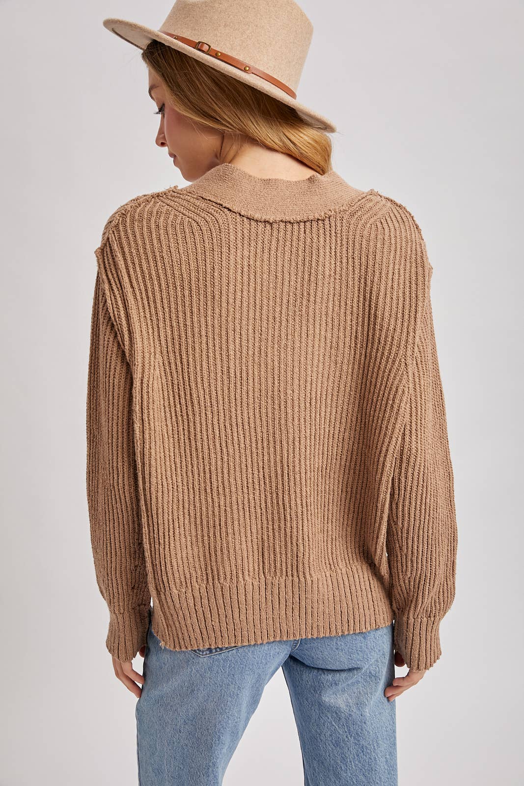 V-neck Knit Sweater Pullover