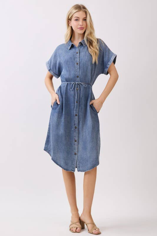 Tencel Denim Shirt Dress