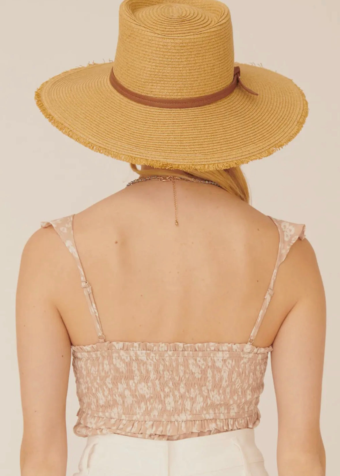 Floral Ruffle Trim Cami Bodysuit