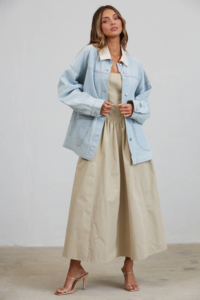 Oversized Utility Denim Jacket