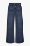 Dark Stretch Mid Rise Palazzo