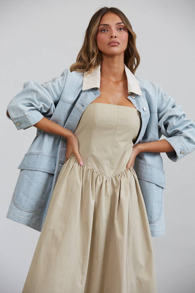 Oversized Utility Denim Jacket