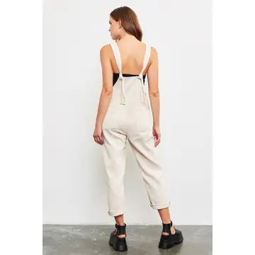 Ecru Overall Jumpsuit