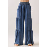Denim Tencel Wide Leg Pant