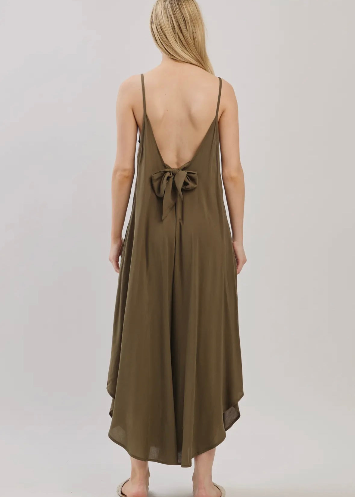 Solid Rayon Cami Jumpsuit