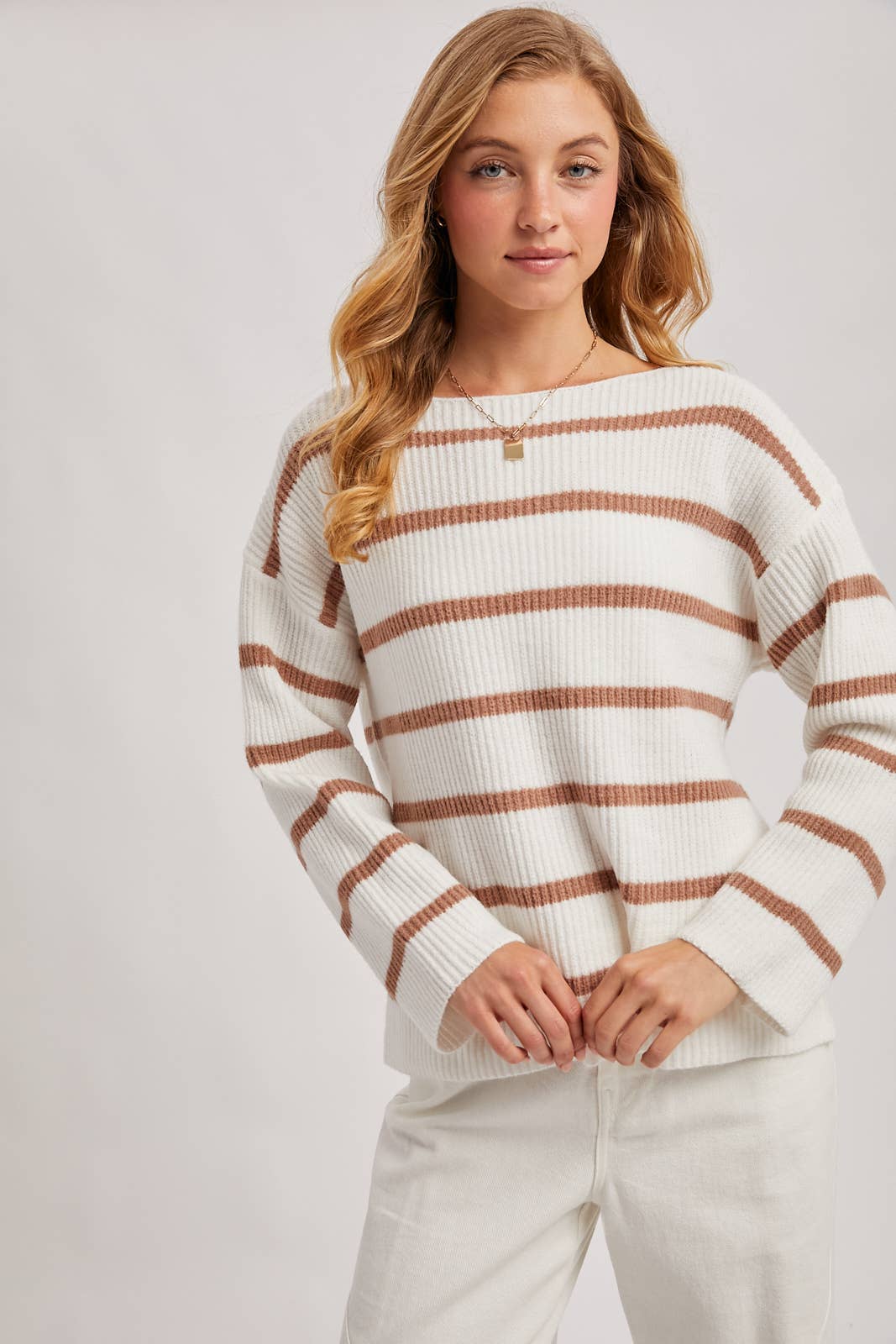 Stripe Ribbed Pullover