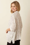 GAUZE BUBBLE DOLMAN SLEEVE BLOUSE