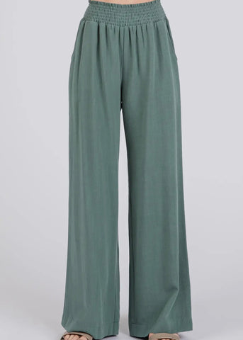 Smocked Waist Band Pants