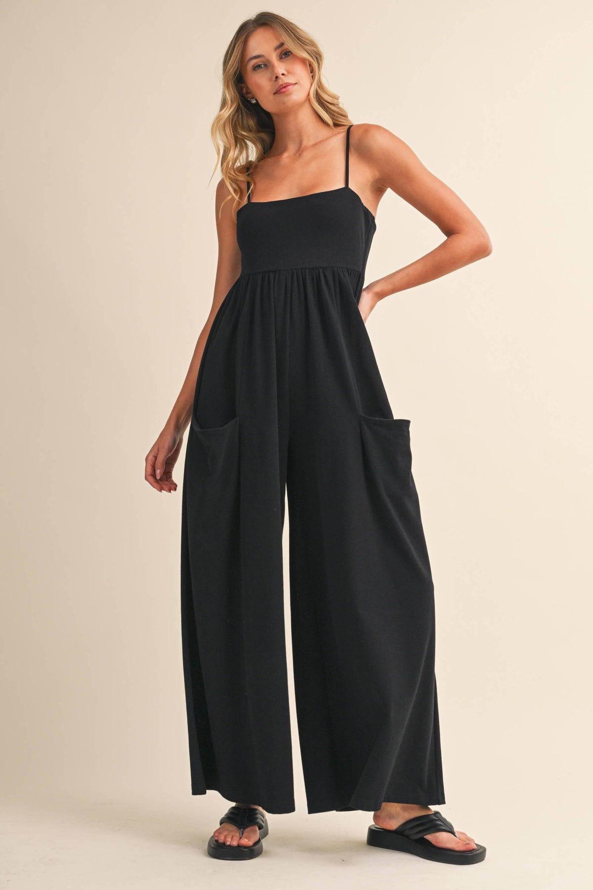 Empire Waist Wide Leg Jumpsuit