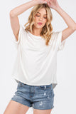 Solid Crew Neck Short Sleeve Top