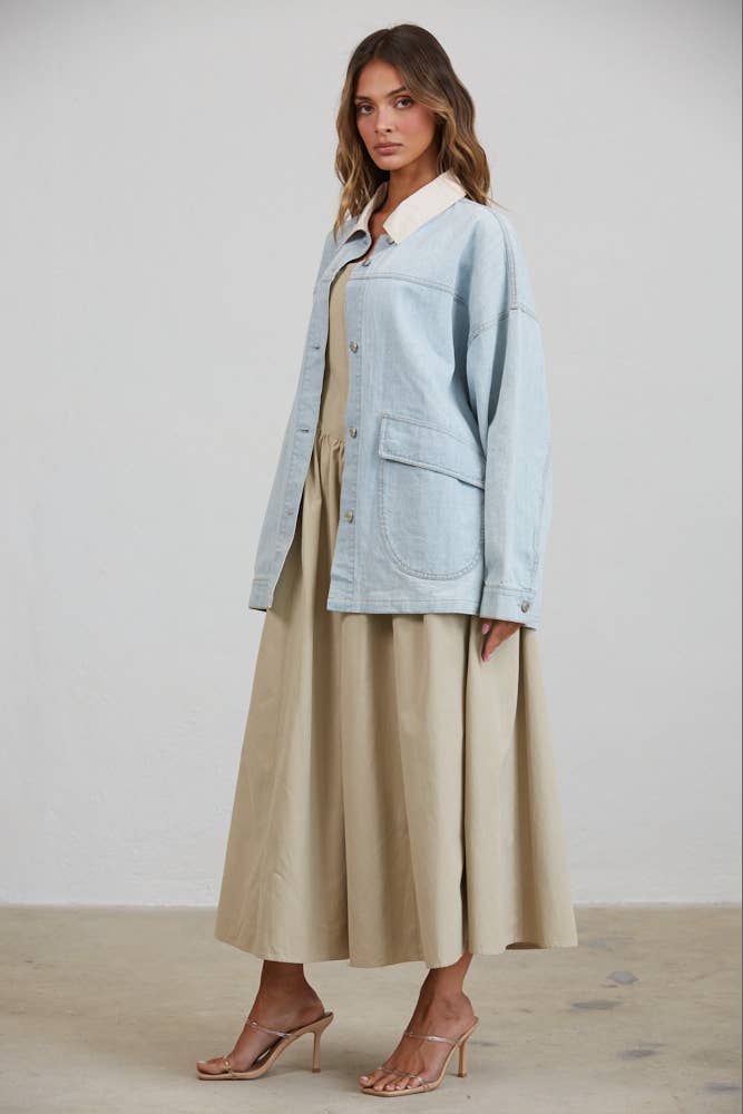 Oversized Utility Denim Jacket
