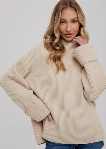 Funnel Neck Oversized Pullover