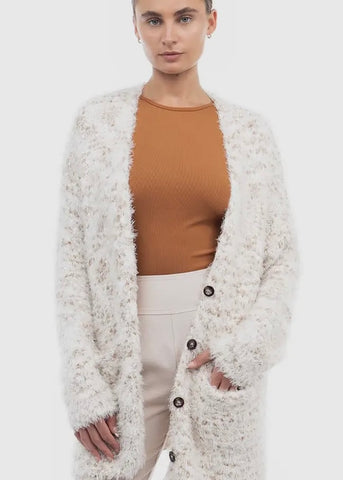 Fuzzy Cardigan Sweater