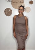 Ribbed Knit Midi Dress