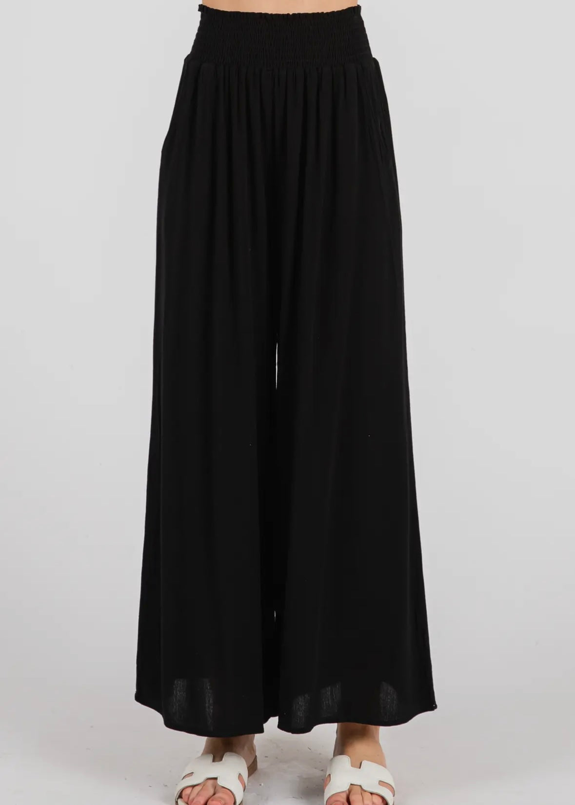 Smocked Palazzo Pants