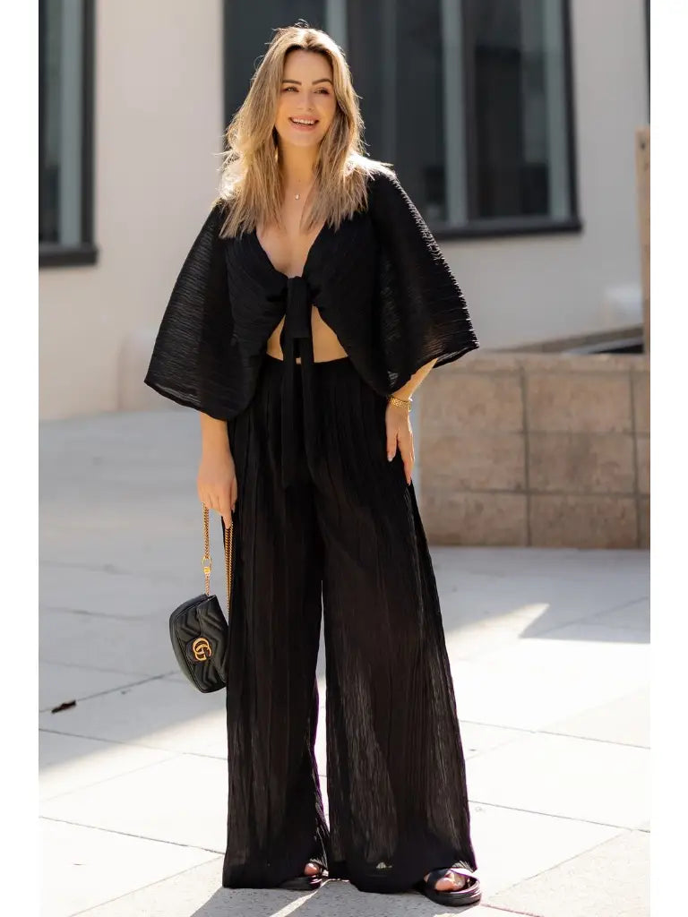 Pleated Chiffon Summer Set