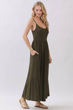 Flare Wide Leg Jumpsuit W/ Adjustable Strap