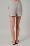 BOAT NECK AND HIGH WAIST SHORTS