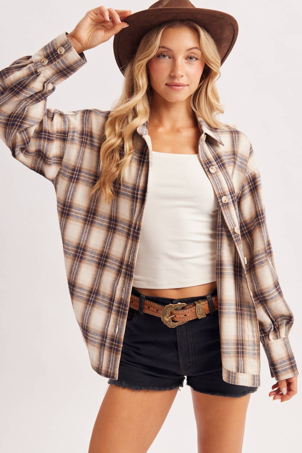 Plaid Relaxed Button Down