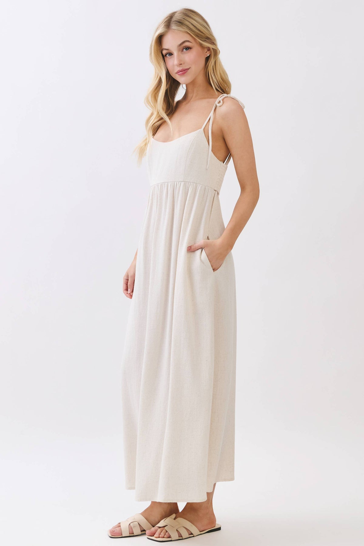 Solid Cami Midi Dress