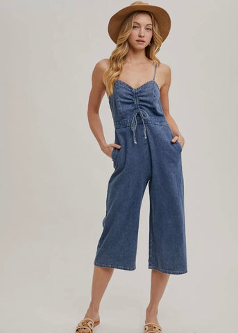 Acid Wash Denim Jumpsuit (medium denim)