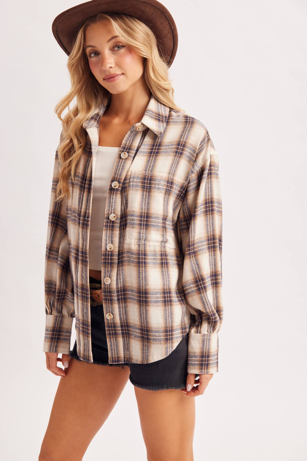 Plaid Relaxed Button Down