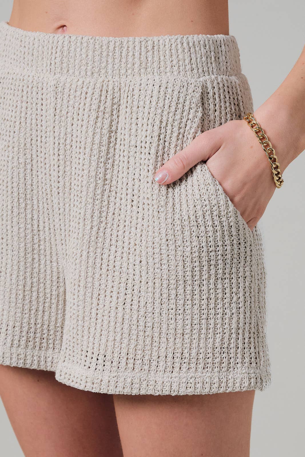 BOAT NECK AND HIGH WAIST SHORTS