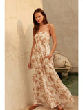Floral Crepe Ruffle Jumpsuit