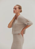 Fuzzy Top & Midi Skirt Set