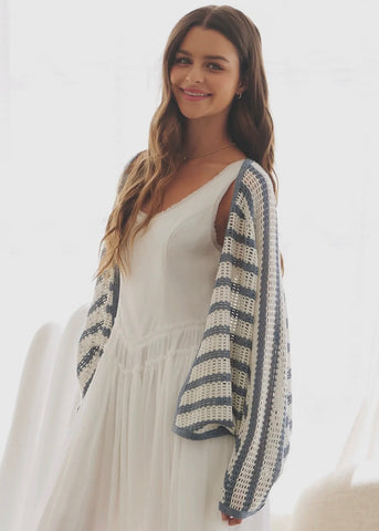 Striped Dolman Cardigan