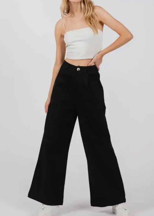 Cotton Wide Leg Pant
