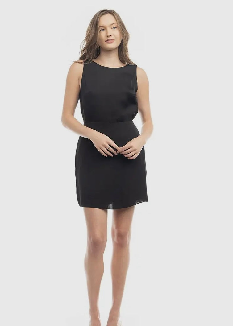 Sleeveless Drape Mini Dress