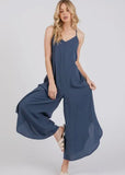 Solid Rayon Cami Jumpsuit