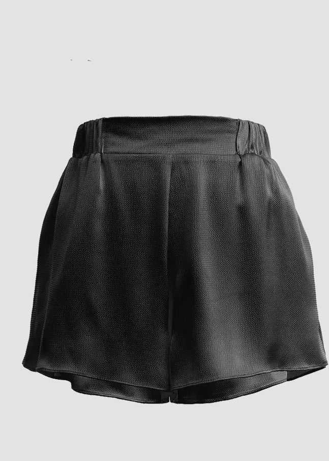 Elastic Satin Waist Shorts