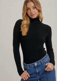 Ribbed Turtle Neck Pullover