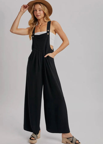 Wide Leg Overall Jumpsuit