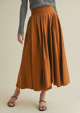 Tie Back Waist Flare Skirt