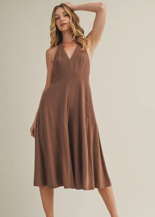 Halter Wide Leg Jumpsuit
