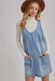 Denim Overall Pocket Dress