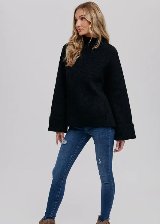 Funnel Neck Oversized Pullover