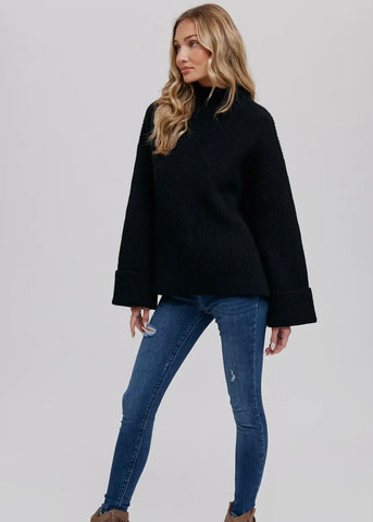Funnel Neck Oversized Pullover